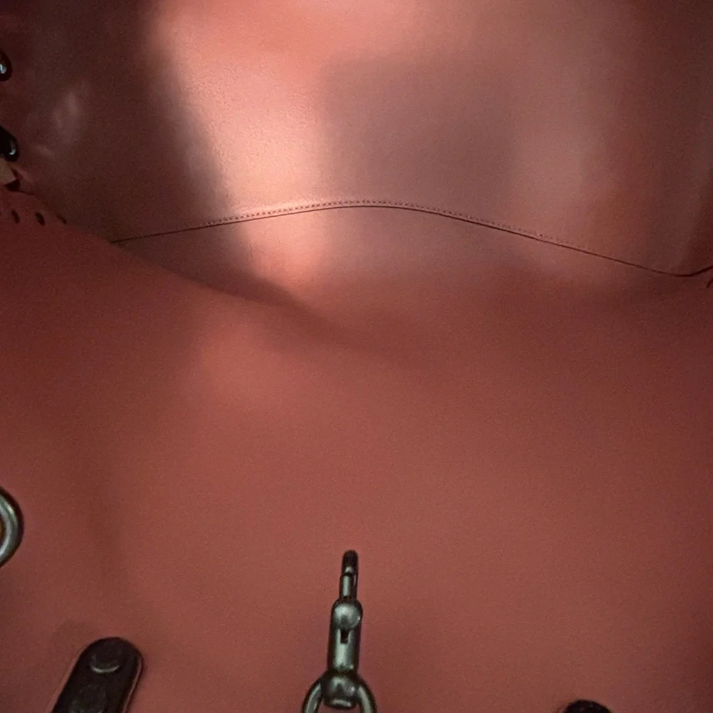 Brown and Burgundy Coach 1941 Rouge tote/ Crossbody Bag with detachable Pouch - Picture 10 of 12